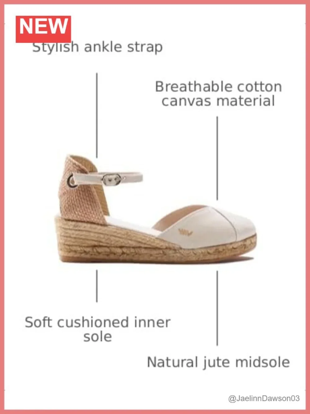 Handmade Spanish Espadrille Wedges Low Heel Ankle Strap Women's Sandals Organic